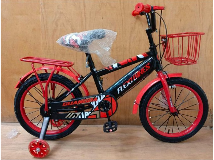 Flexi Bikes Kids Bicycle Size 16 with Training Wheels & Basket
